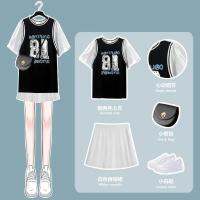 ▫┅▬ Summer fashion sportswear suit female student han edition easing off two short sleeve T-shirt shorts two-piece tide