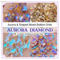 【hot sale】 ☼✢○ B50 Mixed 50/100PCS Aurora Rhinestones Nail Art Decoration Mixed-shape Crystal Drop Parts Nails Accessories Bling Nail Decor