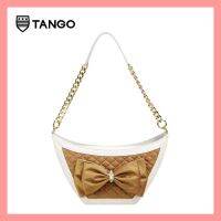 TANGO กระเป๋าแฟชั่นสตรีรุ่น BOWIE-L กระเป๋าโบว์ กระเป๋าหนังแท้ สายโว่ ตกแต่งด้วยโบว์ผ้าไหมแท้