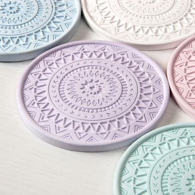 【CW】 Silicone Coasters Colorful Resistant Cup Drinking Mug Protecting Table Decoration Accessories