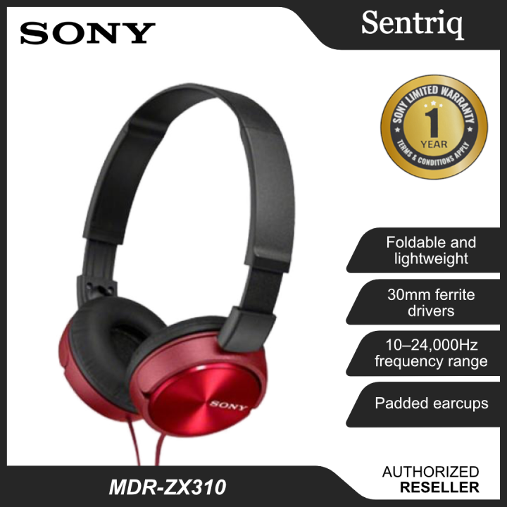 Sony Mdr Zx310 Red Foldable Headphones Mdr Zx310r Original From Sony Malaysia Lazada 2736