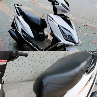 61-65cm Universal Seat Cover for Motorcycle Carbon Fiber Black Waterproof Sun Protection Leather Cunshion Full Set Protector Motor Accessories