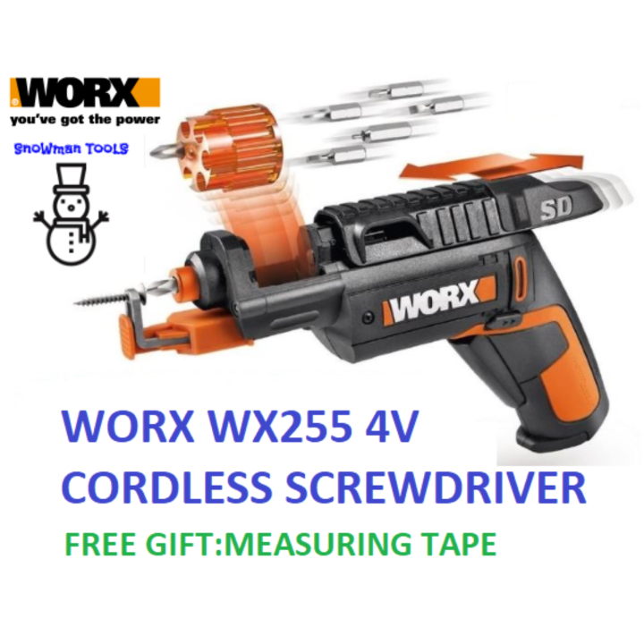 WORX WX255 4V MAX LI ION WITH SCREWHOLDER CORDLESS SCREWDRIVER