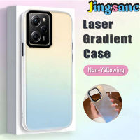 Jingsanc เคส Xiaomi POCO X5 Pro 5G/POCO X5 5G เคสเลเซอร์เคสใส่โทรศัพท์ไล่ระดับสีป้องกันการตกหล่นกันกระแทก Xiaomi ฝาหลังด้าน Poco X5 Pro 5G /Poco X5 5G A38-1