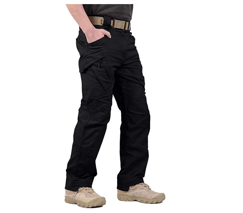 YUNY Mens Cargo Tactical Work Trousers Regular Fit Fall Winter Pants Grey 29