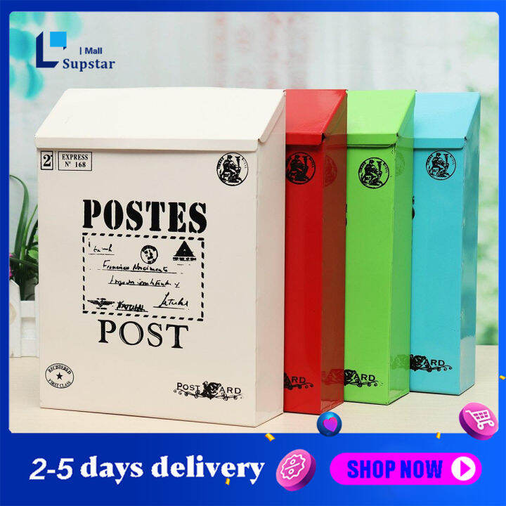【Ship from Manila】Retro Mailbox Waterproof Outdoor Metal Post Box