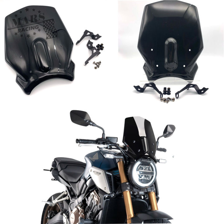 รถจักรยานยนต์-cafe-มอเตอร์กระจกบังลม-deflector-visor-viser-สำหรับ-honda-cb1000r-neo-sports-cafe-cb-1000-r-2018-cb-1000r-18