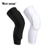 WEST BIKING Men Honeycomb Long Kneepads Elastic Knee Protection Gear Basketball Football Training Cycling Safety Sports Knee Pad