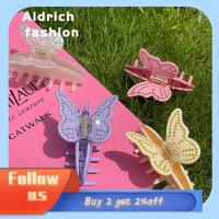 ALDRICH FASHION กิ๊บติดผม กิ๊บติดผมรูปผีเสื้อไรน์ กันลื่น Barrettes บาร์เร็ตต์ คลิปหนีบเล็บ อุปกรณ์เสริมผม พลอยเทียมเทียม คลิปปลาฉลาม สำหรับผู้หญิง