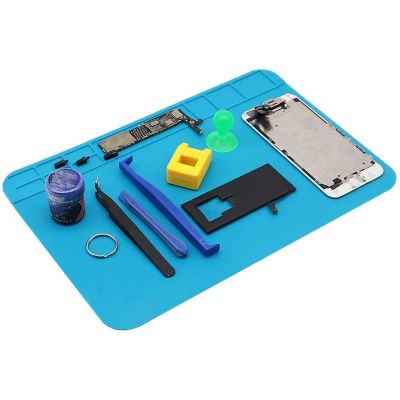 ”【；【-= Insulation Silicone Soldering Repair Mat Heat Resistant Work Pad For Mobile Phone PCB BGA Soldering Iron Repair Pad