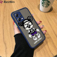 Jizetin Xiaomi Redmi โน๊ต12 5G Xiaomi Poco X5 5G เคสลายการ์ตูนมิกกี้มีน้ำค้างแข็งโปร่งใสแข็งเคสใส่โทรศัพท์เด็กชายหญิงน่ารักปกหลังแบบเต็มกันกระแทกกล้องปกป้องเคส