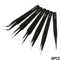 6pcs Anti-static Stainless Steel Tweezers Maintenance Tool Kits Mobile Cell Phone Repair Refurbished Tool Sets for iPhone Tool Sets