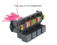 【YF】 15 Way Car Fuse Box Circuit Auto Blade Block Holder with 15cm wire and relay