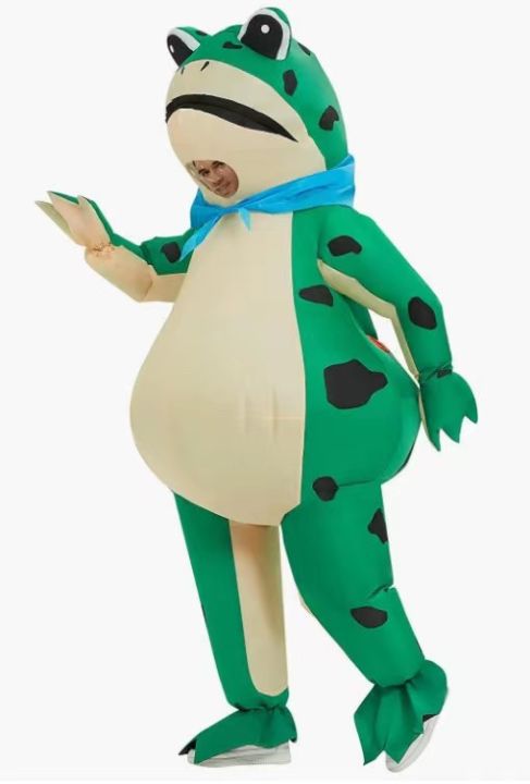 xinkou-ฮาโลวีนใหม่กบ-inflatable-เสื้อผ้าการ์ตูนสัตว์กลางแจ้งเสื้อผ้าแสดงกบ-inflatable-เสื้อผ้าชุด