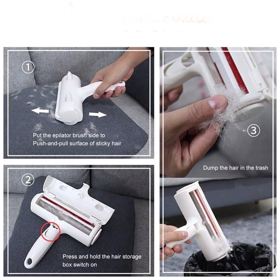 Rotating lint dust brush hair remover cloth clean brush fabric remover tools BA 