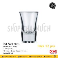 แก้วช็อต Bell Shot Glass 40 มล. 1.4 ออนซ์ กว้าง 45 มม. สูง 70 มม. ลักกี้ Lucky - 1 แพ็ก 12 ใบ