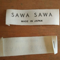 1000PCS Custom soft Beige cotton ribbon cloth print label baby clothing label 4 * 1.5 cm
