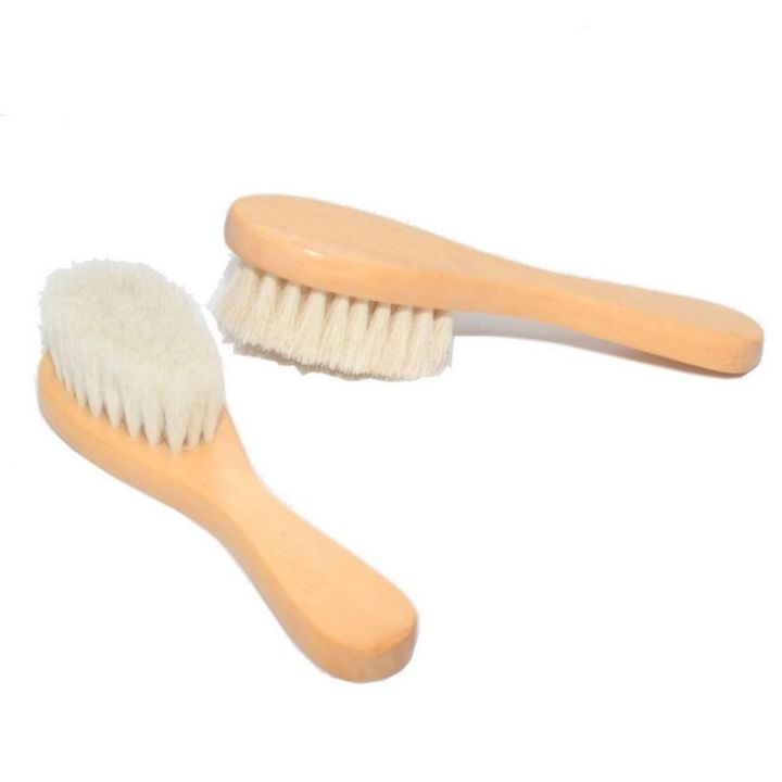 2-pcs-set-new-baby-care-natural-wool-wooden-brush-comb-kids-hairbrush-newborn-infant-comb-head-massager