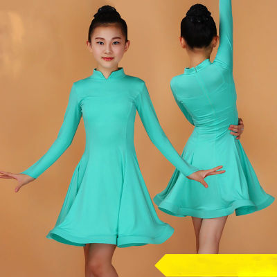 Latin Dance Dress for Girl Ballroom Dancing Rumba Samba Latin Kids Dance Costume  News Collar Modern Carnival Jazz Dancewear