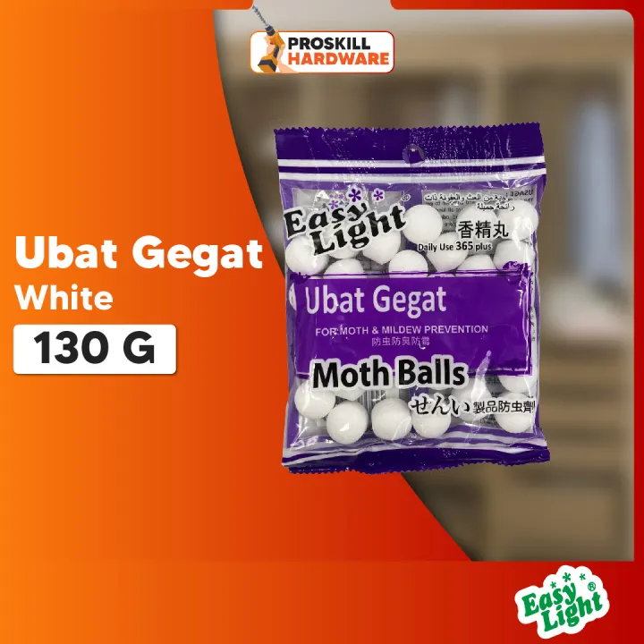 PROSKILL HARDWARE Ubat Gegat Round Moth and Moth Larvae Repellent Remove Odour 130g White