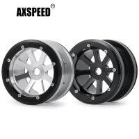 AXSPEED 4Pcs 2.2 Metal Alloy Beadlock Wheel Rims Hubs for Axial Wraith TRX-4 1/10 RC Crawler Car Upgrade Parts