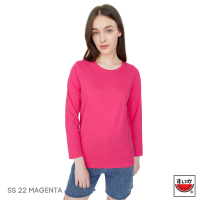 แตงโม (SUIKA) - เสื้อแตงโมคอกลมแขนยาว รุ่น SUPERSOFT LONGSLEEVES สี SS22 MAGENTA