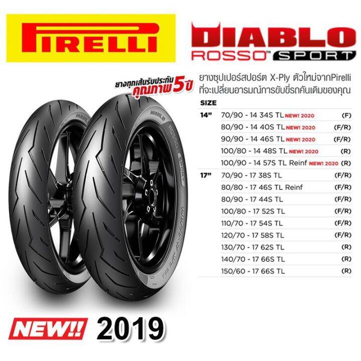 ( Pro+++ ) [ยาง2021] PIRELLI Diablo rosso sport ขอบ14 ทุกขนาด ยาง