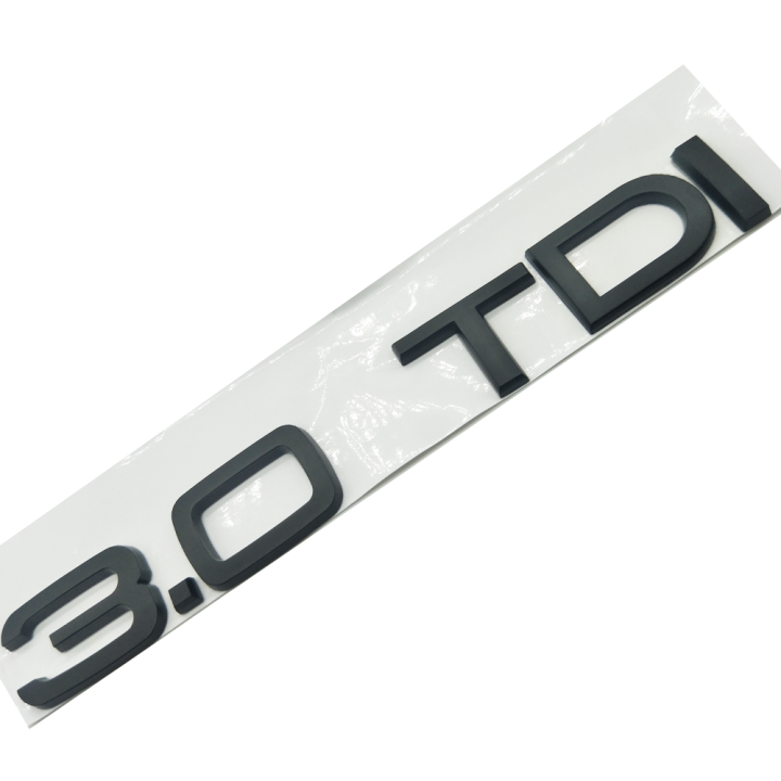 For Audi A4 S4 A5 S5 A6 C6 A7 A8 A6L 3.0TDI Matte black Emblem Car Styling Rear Trunk Letter Number Logo Sticker