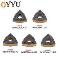 OYYU เม็ดมีดคาร์ไบด์ 10PCS WNMG080404 080404 080408 WNMG080408 WNMG WNMG080412-PR 080412 MT PR PM CM ZM OY828P เครื่องกลึง CNC