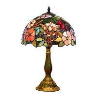 European creative Mediterranean stained glass living room dining room bedroom bedside table lamp bar pastoral grape retro light