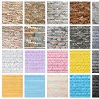 ❐﹉ 10PCS 77x70cm DIY 3D Imitation Brick Wall Stickers Monochrome and Retro autocollant for Kitchen Livingroom Bedroom Bathroom etc.