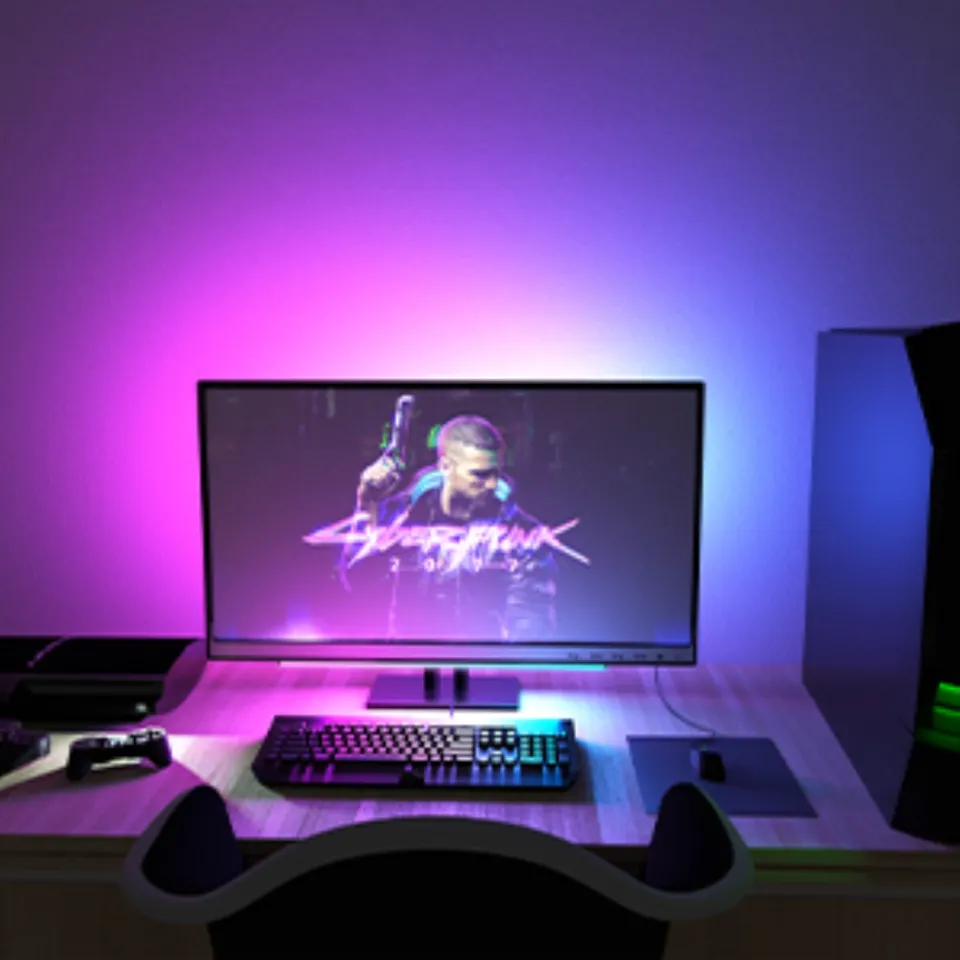 Willed Under Monitor Light Bar, RGBIC Dreamcolor Ambient Gaming Lights