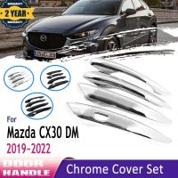 หรูหราสำหรับ Mazda CX-30 DM CX 30อุปกรณ์ CX30 2022 2019 2020 2021โครเมี่ยมอุปกรณ์ตกแต่งรถยนต์สติกเกอร์ภายนอกที่จับประตูอัตโนมัติ