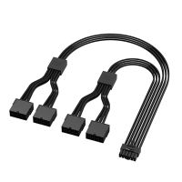 1 Piece 12VHPWR Power Cable 16Pin(12+4) Male to 4X8Pin Extension Cable for RTX 3090Ti and 4000 Series