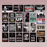 2023 Gym Sign Metal Poster Plaque Metal  Work Out Wall Decor for Man Cave Gym Tin Sign Decorative Plate
