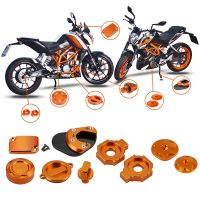 ล็อกเพลาหลังฝาครอบตัวกรองน้ำมันฝาครอบถังน้ำมันเบรกด้านหลังสำหรับ KTM Duke 125 200 390 Duke 2011-2020 2012 2013 2014 2015