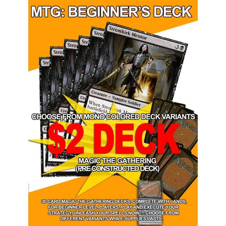 New 2023 Magic the Gathering Deck : 30 Card Beginners Deck MTG Package ...