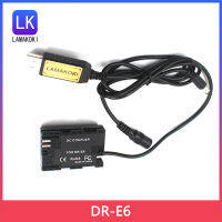 QC USB 5V แหล่งจ่ายไฟ LP-E6 Dummy แบตเตอรี่ ACK-E6 DR-E6 Power Adapter สำหรับ Canon EOS 5 D Mark II III 5D2 5D3 80D 7D 60D 60D 70D