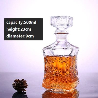 Whiskey Decanter Whiskey Bottle Crystal Glass Wine Beer Containers Glass Bottle Glass Cup Home Bar Tools Decoration