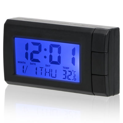 รถLCDดิจิตอลนาฬิกาแสดงตัวเลขเครื่องประดับรถยนต์อุณหภูมิจอแสดงผลอิเล็กทรอนิกส์Self-Adhesiveอุปกรณ์ตกแต่งภายในอัตโนมัตินาฬิกาเครื่องวัดอุณหภูมิ