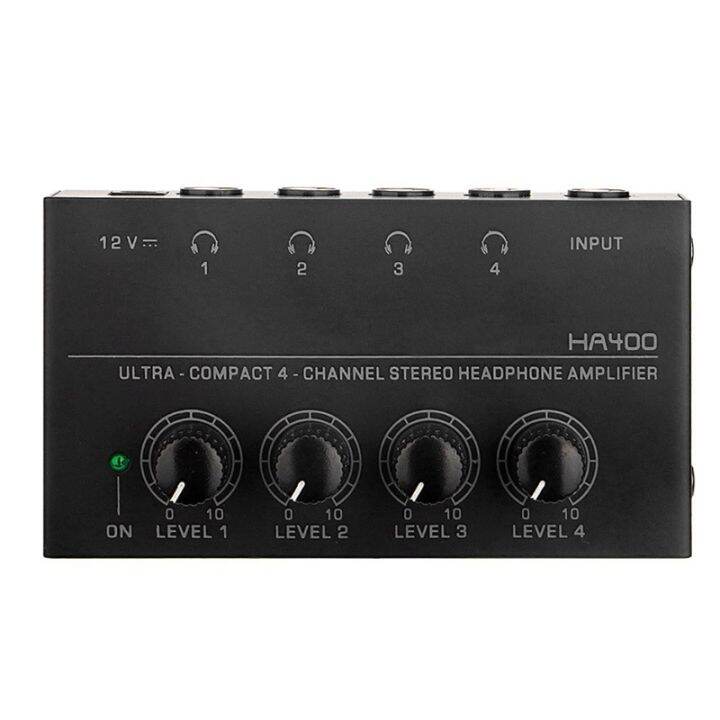 1 Set 4 Channels Headphone Amplifier HA400 Stereo Audio