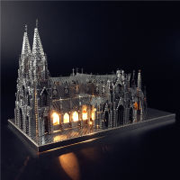 IRON STAR 3D ปริศนาโลหะ St. Patrick S Cathedral ชุดประกอบ DIY 3D เลเซอร์ตัดจิ๊กซอว์ปริศนาของเล่นสร้างสรรค์