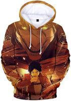 WANHONGYUE Anime Attack on Titan Shingeki No Kyojin Hoodie Sweatshirt 3D Print Pullover Sweater Hooded Tracksuit 768/3 L