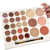 ❒►△ 26 Colors Eyeshadow Palette Pearly Matte Earth Color Eyeshadow Portable Long Lasting Highlight Blush Palette Eye Shadow Makeup