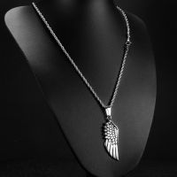 316L Stainless Steel Wing Pendant Necklaces for Men Women Silver Color Rope Chain Choker Fashion Jewelry Accessories