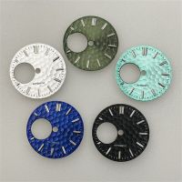 For NH34 Dial White/Black/Army Green/Blue 28.5Mm Watch Dial Green Luminous Mechanical Watch Faces For NH34 NH38 Movement Parts