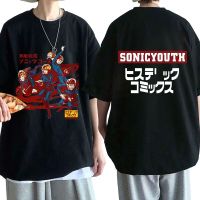 1992 Sonic เยาวชน Hysteric Japan Tour T เสื้อผู้ชายแหวนประดับ Band เสื้อยืดแขนสั้นขนาดใหญ่ Hip Hop T เสื้อ