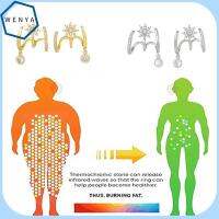 WENYA ดาวแปดแฉก ต่างหูระบายน้ำเหลือง แม่เหล็กบำบัดน้ำเหลือง ทองแดงทองแดง อุปกรณ์เสริมหู ของขวัญสำหรับเด็ก อิฐน้ำอิฐ ต่างหูลูกปัดตะขอคู่ สำหรับผู้หญิง