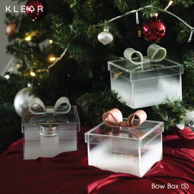 KlearObject Bow Box-S กล่องใส่ของขวัญ กล่องใส่เครื่องประดับ กล่องอะคริลิค กล่องของขวัญ กล่องรูปโบว์ กล่องอะคริลิคใส กล่องโบว์