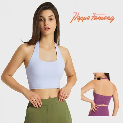 Hoppe Fumeng  เสื้อชั้นในโยคะ เสริมฟองน้ํา เซ็กซี่ สําหรับผู้หญิง ใส่ไปยิม